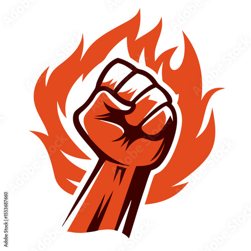 Fiery Fist: Revolution, Protest, Power Symbol