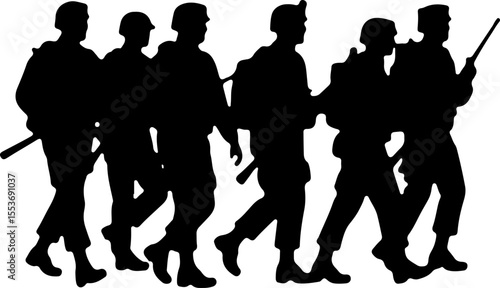 American Soldiers, military, army, advance,Vector Bundle