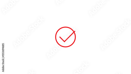 Checkmark Icon and Logo template, approve, certify, confirm, corroborate, endorse, justify, legalize, legitimize, substantiate, verify marker on white background.