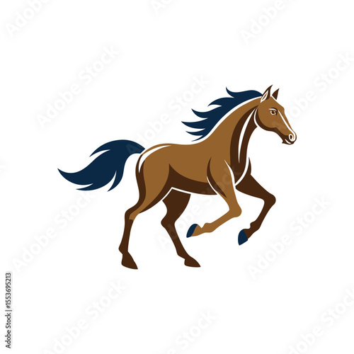 running-singel--horse-vector----jumping-horse-pose.eps