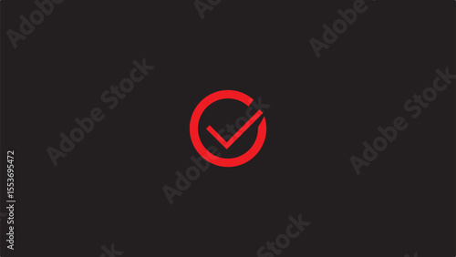 Checkmark Icon and Logo template, approve, certify, confirm, corroborate, endorse, justify, legalize, legitimize, substantiate, verify marker on white background.