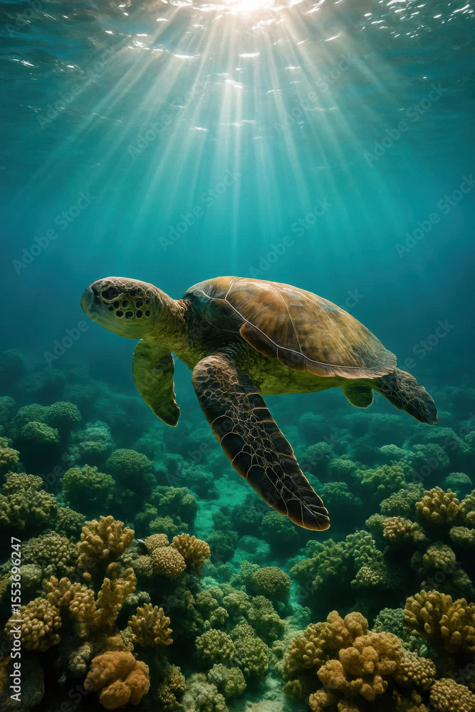 Fototapeta premium green sea turtle