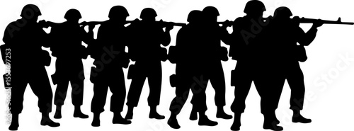 American Soldiers, military, army, advance,Vector Bundle