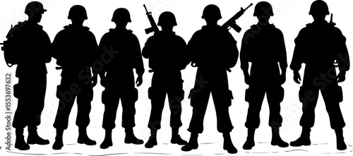American Soldiers, military, army, advance,Vector Bundle