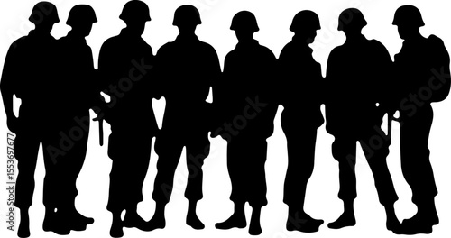 American soldiers military  army, advance Vector Bundle