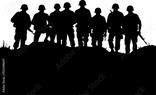 American soldiers military  army, advance Vector Bundle