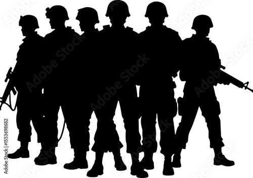 American soldiers military  army, advance Vector Bundle