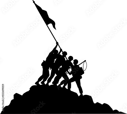 American soldiers military  army, advance Vector Bundle