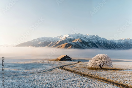 winter landscape in the mountains
