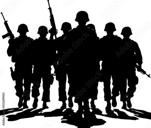American soldiers military  army, advance Vector Bundle