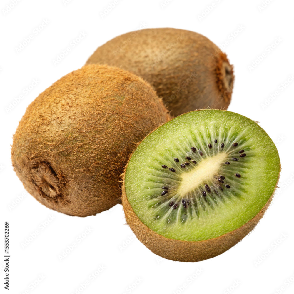 Obraz premium kiwi fruit isolated on white background