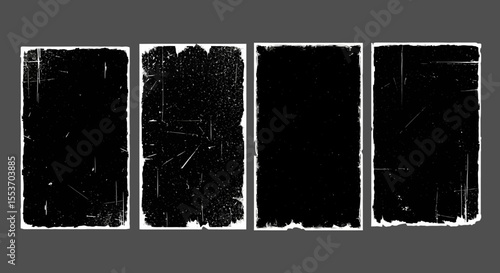 Grunge Texture Pack Four Distressed Black and White Backgrounds