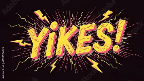 Vibrant yikes graphic design vector illustration