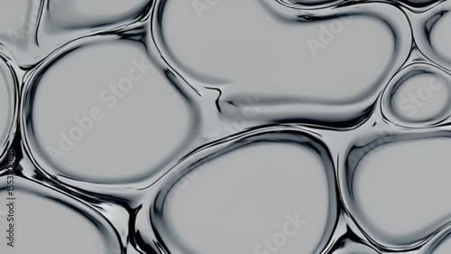 Abstract 4K Stock Video Liquid Metal Flowing Seamless Loop