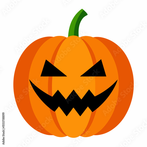 Evil jack o lantern halloween pumpkin illustration