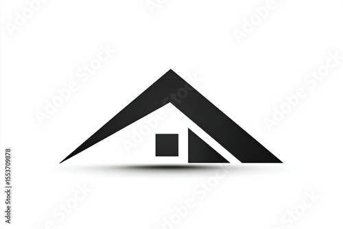 Simple, stylized house icon design.