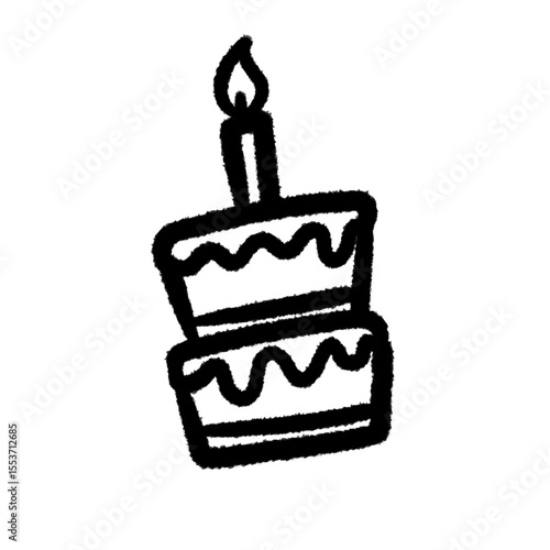 Photography happy birthday cake textbox conversation png outline cute cartoon handwrite desi