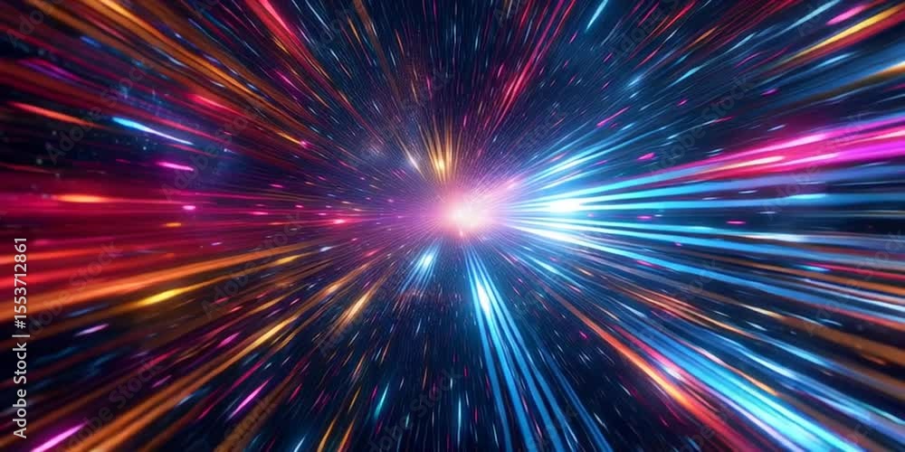 Hyperspace Travel Through Colorful Stars – Sci-Fi Warp Speed Video Hyperspace Travel Through Colorful Stars – Sci-Fi Warp Speed Video