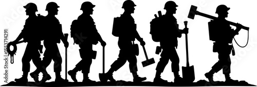 Soldiers, Military, Army,  vector bundle