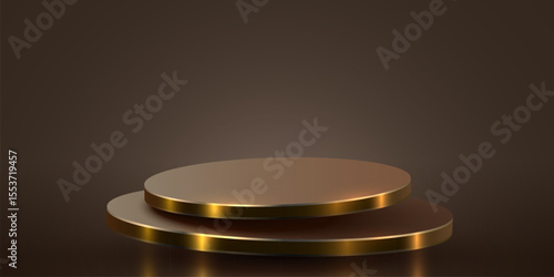 Abstract scene background. Product presentation, mock up, winner, Podium, stage pedestal or platform. Vector illustration