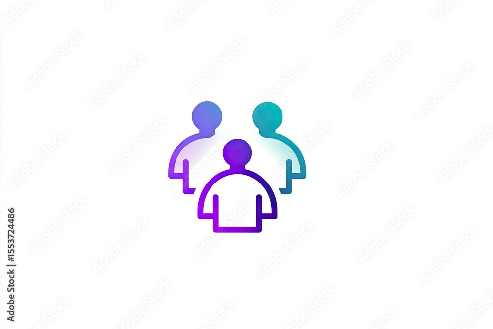Group of stylized figures. Group of stylized figures.