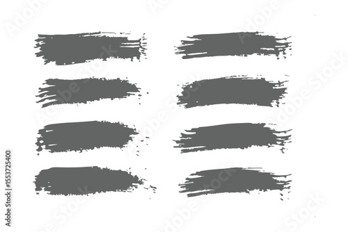 Brushstroke Elements: A collection of artistic brushstroke elements, each stroke characterized by its unique texture and form, providing a versatile set of design assets for creative projects.