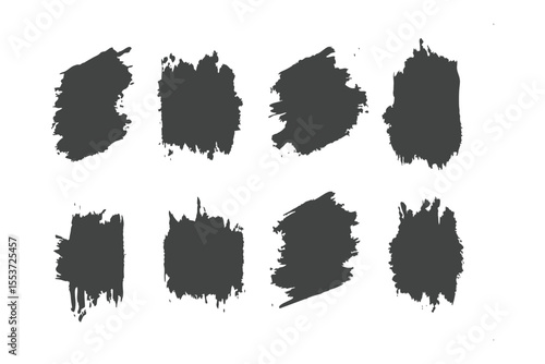 Ink Brush Stroke Collection: A collection of unique ink brush strokes. Each stroke features its own distinct texture, from subtle gradients to bold, textured marks.