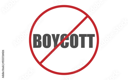 Boycott PNG with cross mark, Boycott clipart with transparent background, Boycott vector art