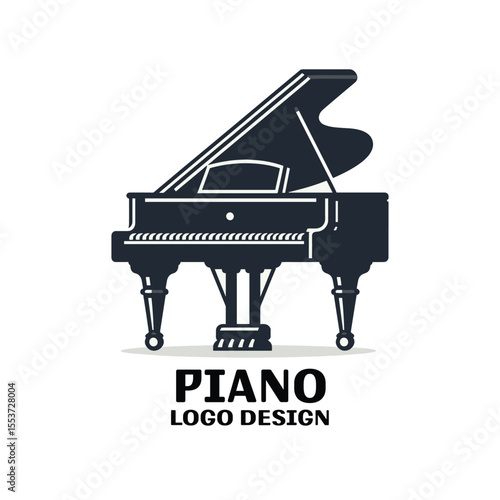 Piano Vector Logo Design