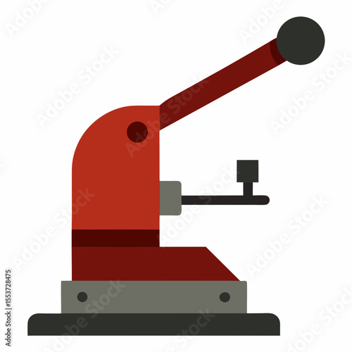 Red manual hand operated punching machine