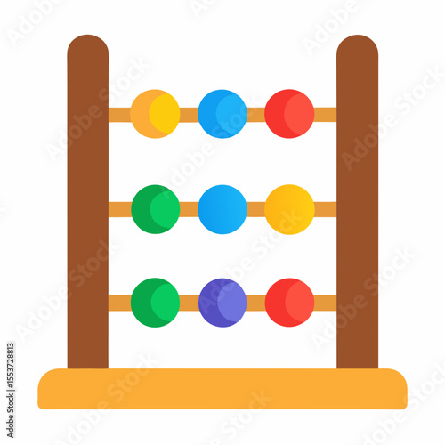 Colorful wooden abacus toy for early learning