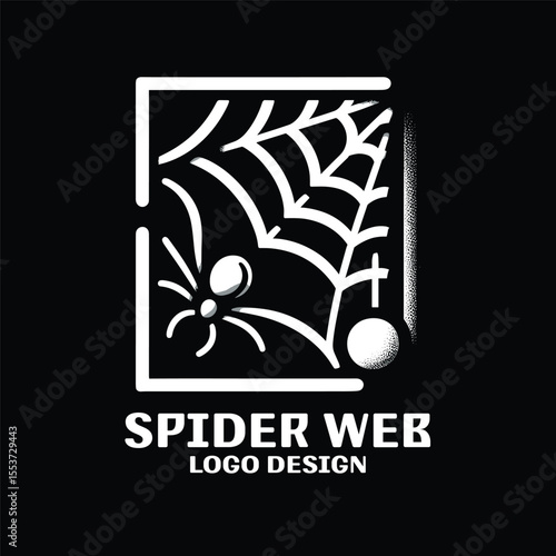 Spider Web Vector Logo Design