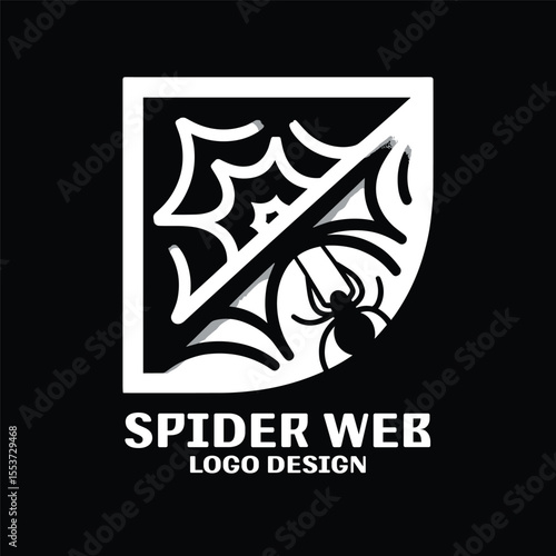 Spider Web Vector Logo Design
