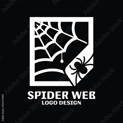 Spider Web Vector Logo Design