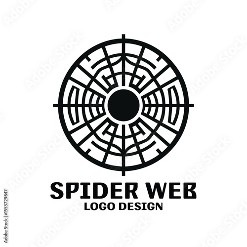 Spider Web Vector Logo Design