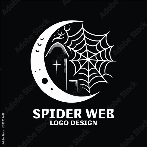 Spider Web Vector Logo Design