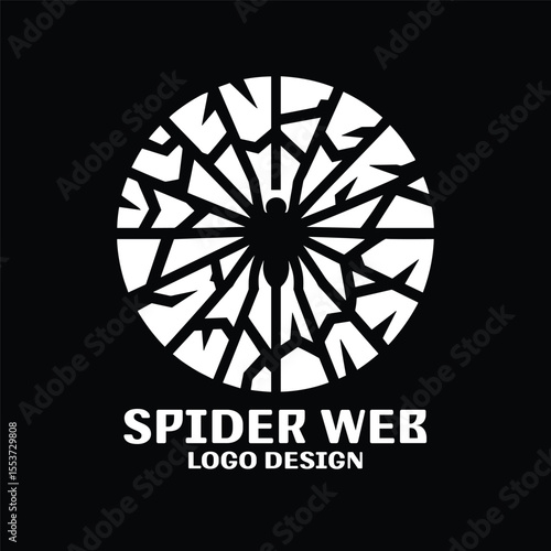 Spider Web Vector Logo Design
