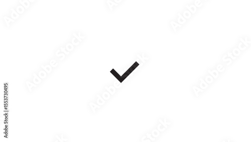 Checkmark Icon and Logo template, approve, certify, confirm, corroborate, endorse, justify, legalize, legitimize, substantiate, verify marker on white background.