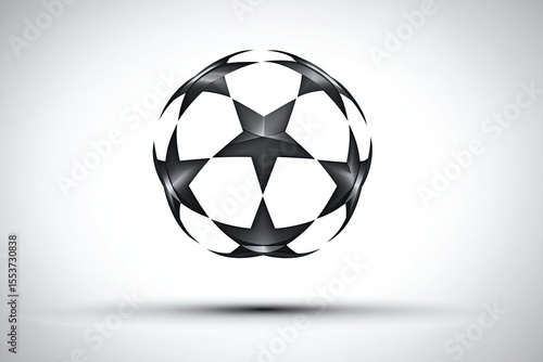 Modern soccer ball graphic design.