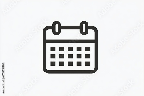 Simple black line drawing of a calendar icon.