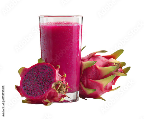 Fresh Dragon Fruit Juice with Healthy Elegance