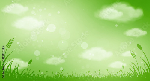Green grassy landscape background
