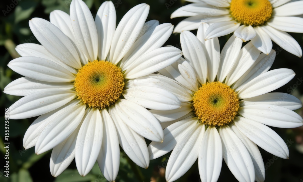 Fototapeta premium daisies on black