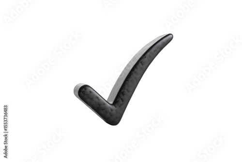 PNG Carbon fiber textured check mark symbol on black background