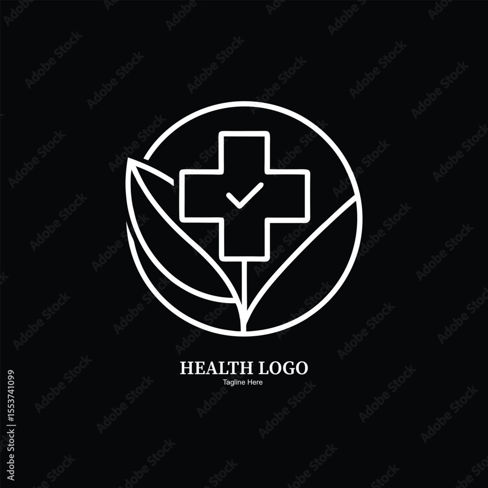 Obraz premium Modern Eco Medical Logo