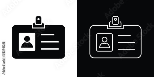 Identification ID card icon