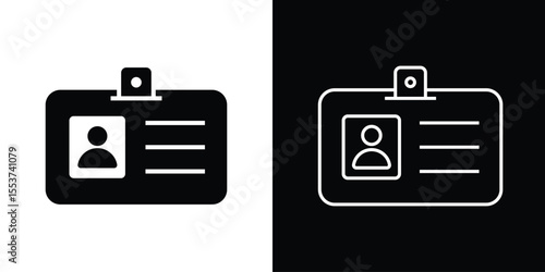 Identification ID card icon