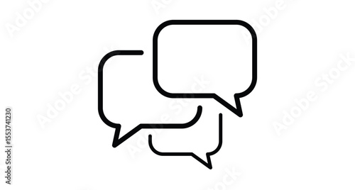 Group chat icon. Text messaging symbol