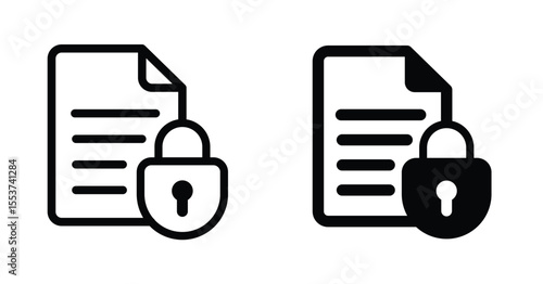 Document and file security or privacy icon. Clipboard symbol