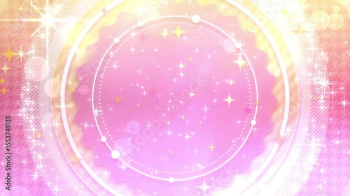 円と光が広がるリッチで幻想的なモーショングラフィックス - ピンク